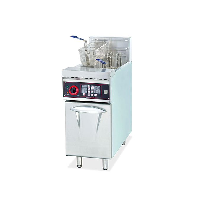 Freidora de gas natural de acero inoxidable independiente con controlador de temperatura de válvula SIT (independiente) 
