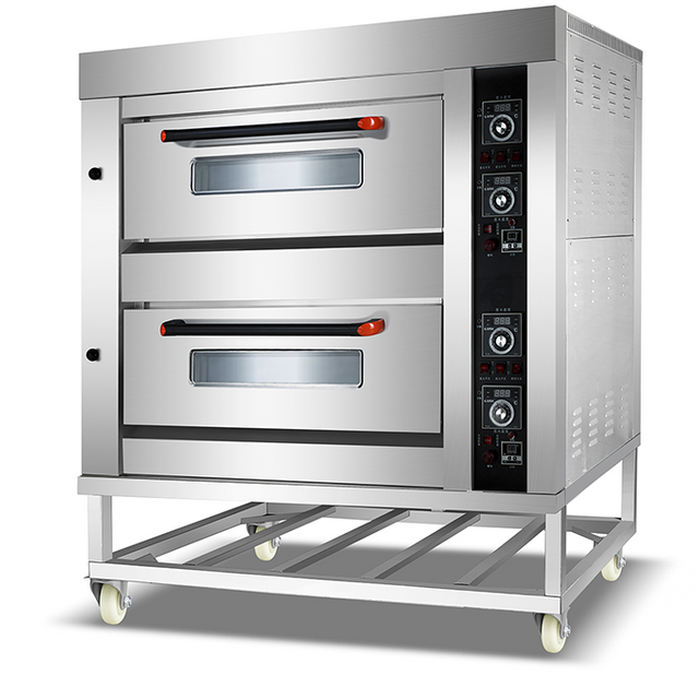 Anuncio publicitario elegante de 2 capas con horno de panadería a gas para hornear